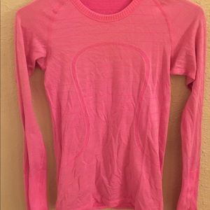 Pink Lululemon long sleeved top